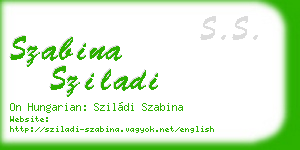 szabina sziladi business card